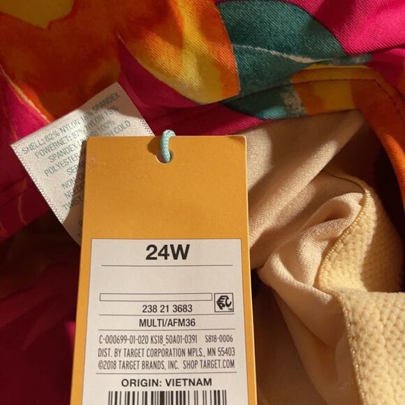 Kona Sol Floral Strappy Back One Piece Swimsuit - Picture 7 of 7
